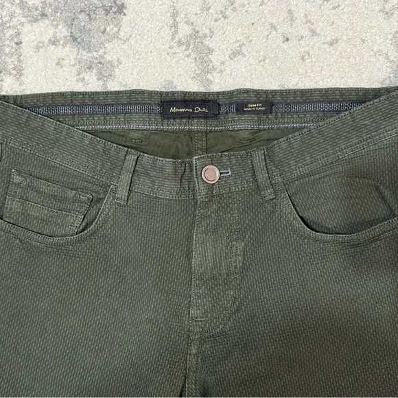 Massimo Dutti Men's Forest Green Slim Jeans - Picture 3 of 4